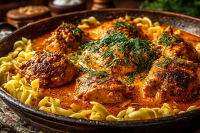 Курица по-венгерски: сочная, в густом соусе с паприкой. Аромат сногсшибательный, готовится в одной сковороде!