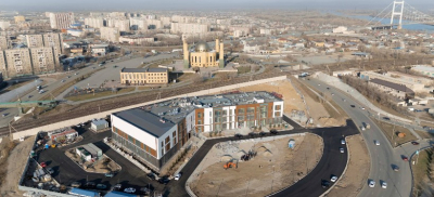 Строительно-монтажные работы выполнены на 90 процентов: ход строительства Дворца школьников в Семее