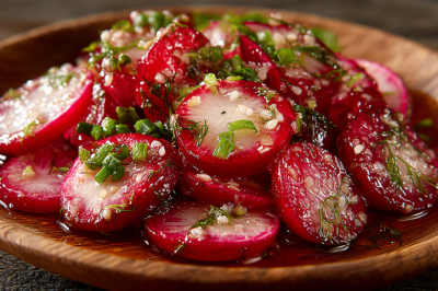 Пикантная редиска с чесноком и укропом: квашеная, хрустящая и ароматная &mdash; рецепт на все времена