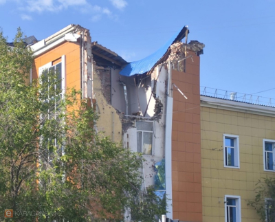 В Караганде частично обрушилось здание
