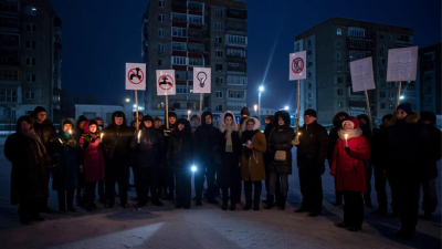 В Актау жители вышли на протест из-за отсутствия света, газа и воды